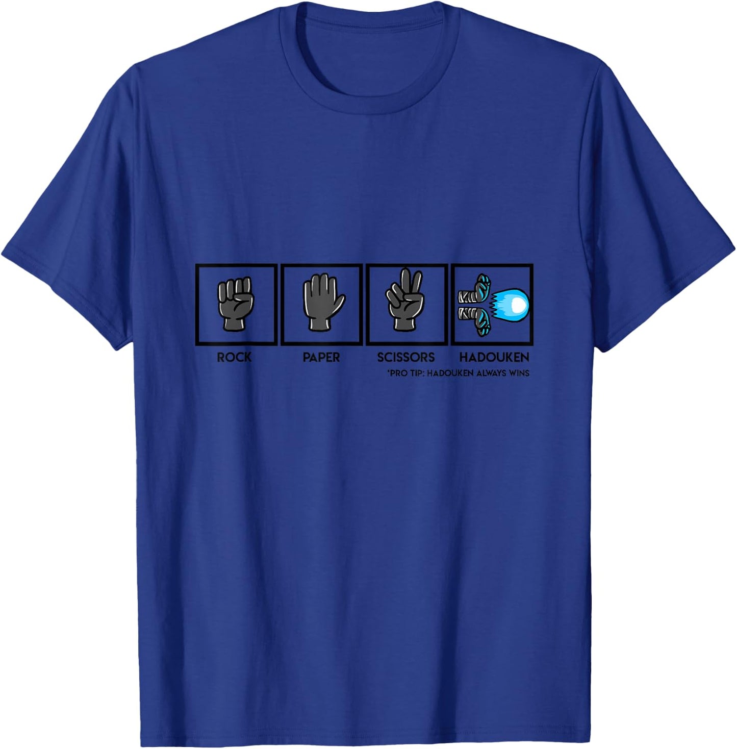 Rock Paper Scissors Hadoukenn Funny Video Gamer Geek Gift T-Shirt - T-Shirt | Royal