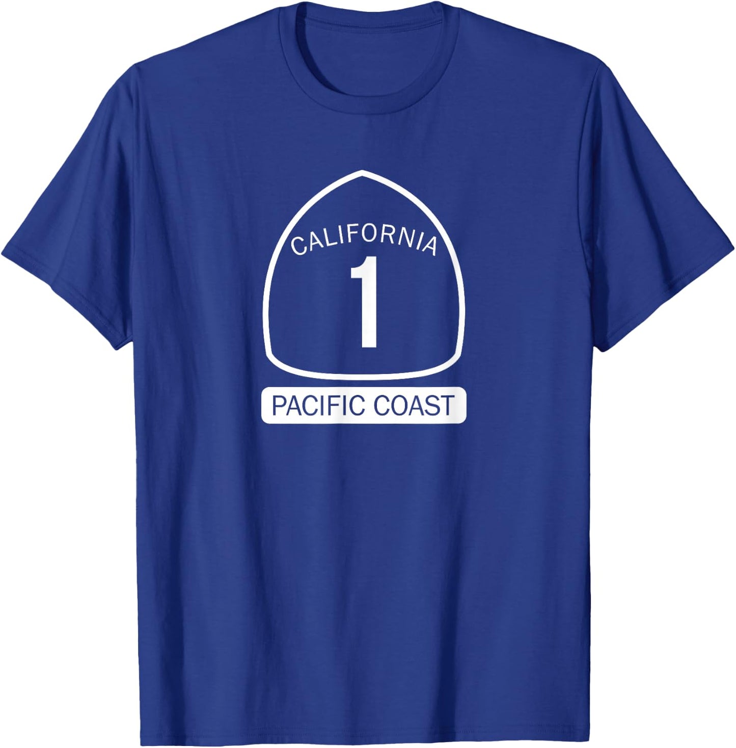 California Pacific Coast Highway 1 T-Shirt - T-Shirt | Royal