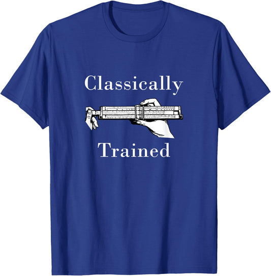 Vintage Slide Rule Classically Trained Student Instrument T-Shirt - T-Shirt | Royal