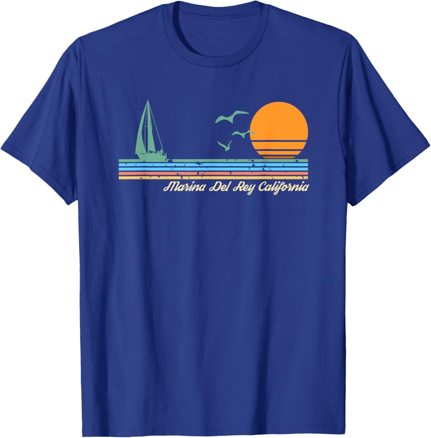 Marina Del Rey California T-Shirt - T-Shirt | Royal