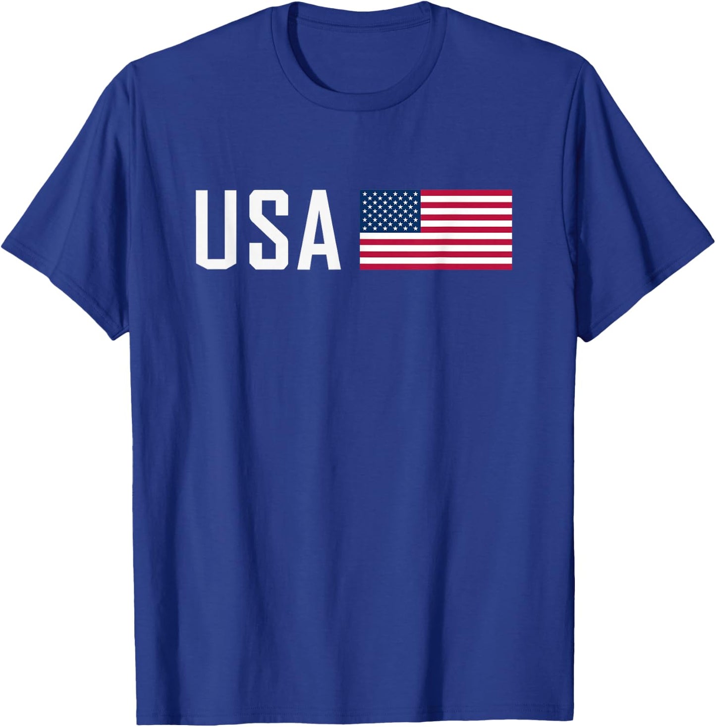 American Flag Cool Patriotic Men Women 4th of July USA Flag T-Shirt - T-Shirt | Royal