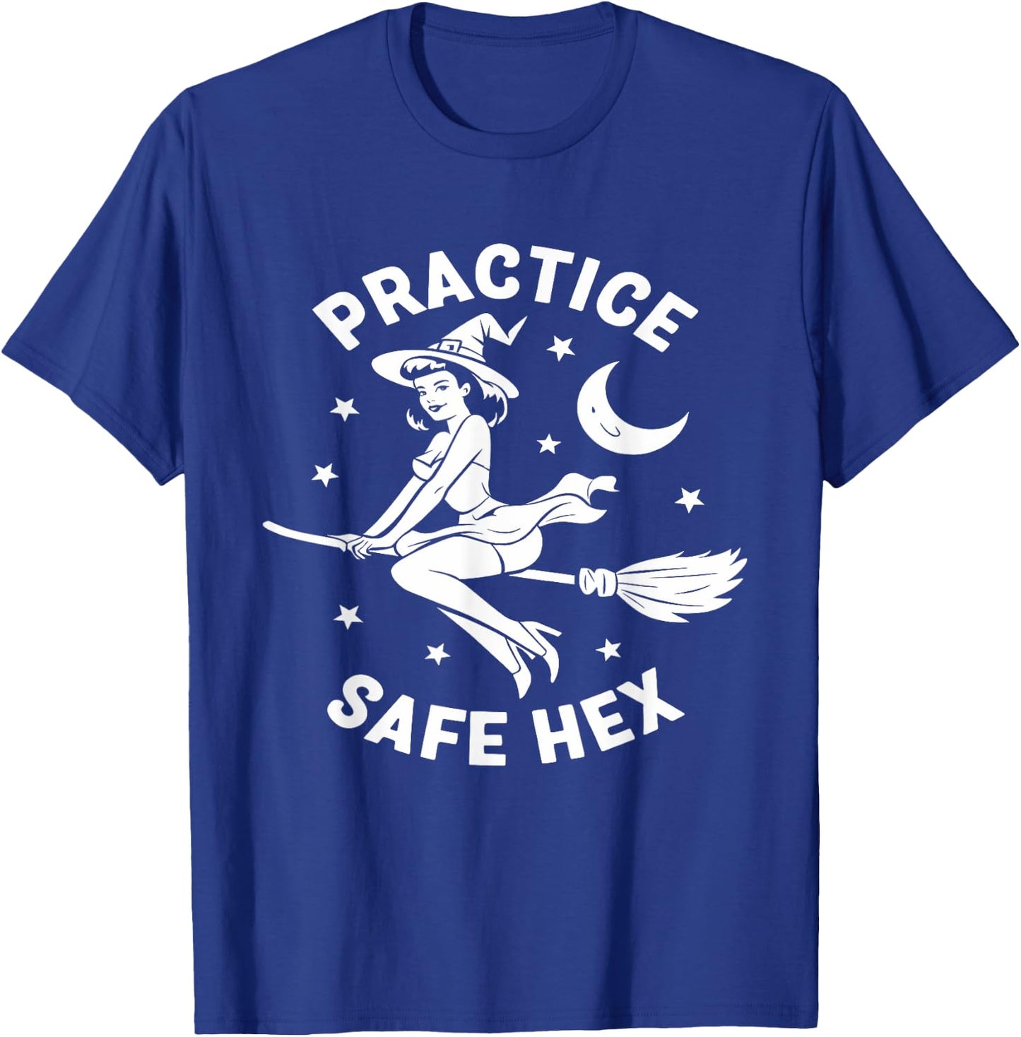 Practice Safe Hex Occult Educational Witch Parents Halloween T-Shirt - T-Shirt | Royal