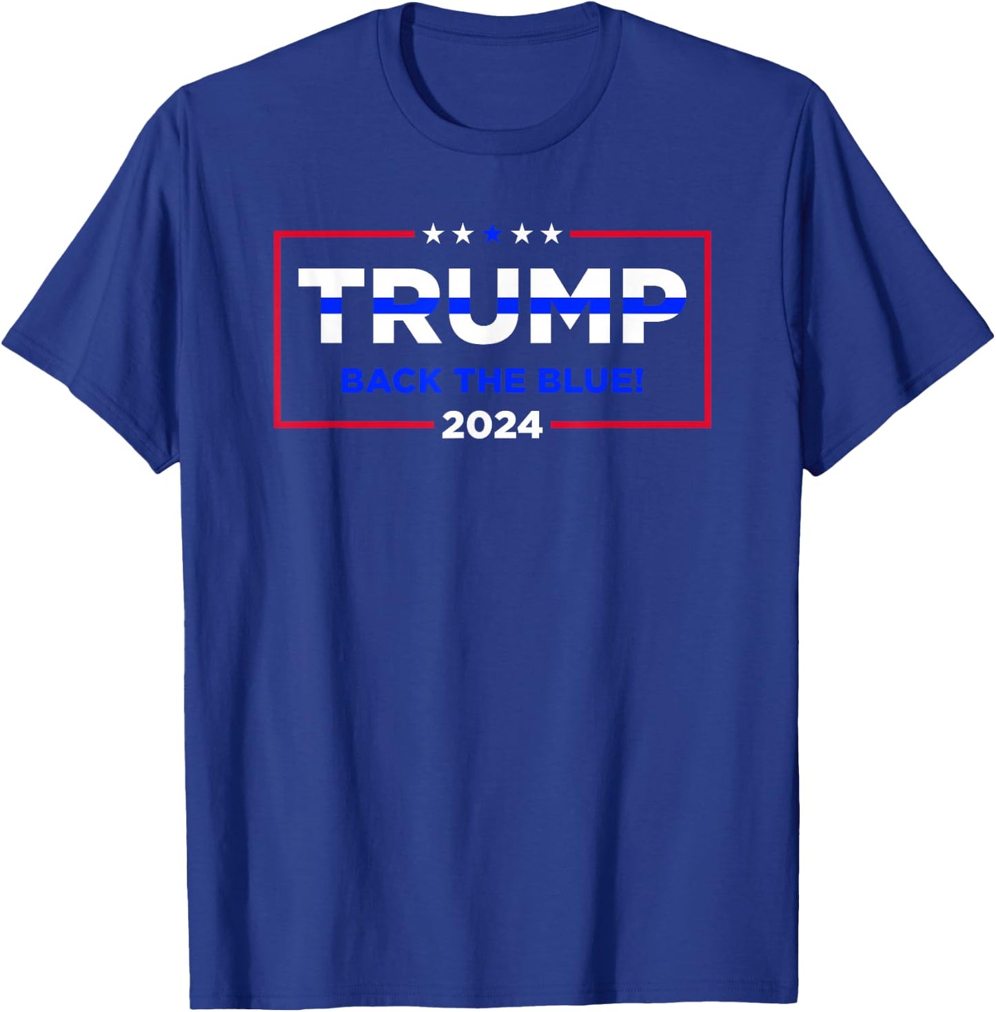 Trump Back The Blue, Police for Trump 2024 T-Shirt - T-Shirt | Royal