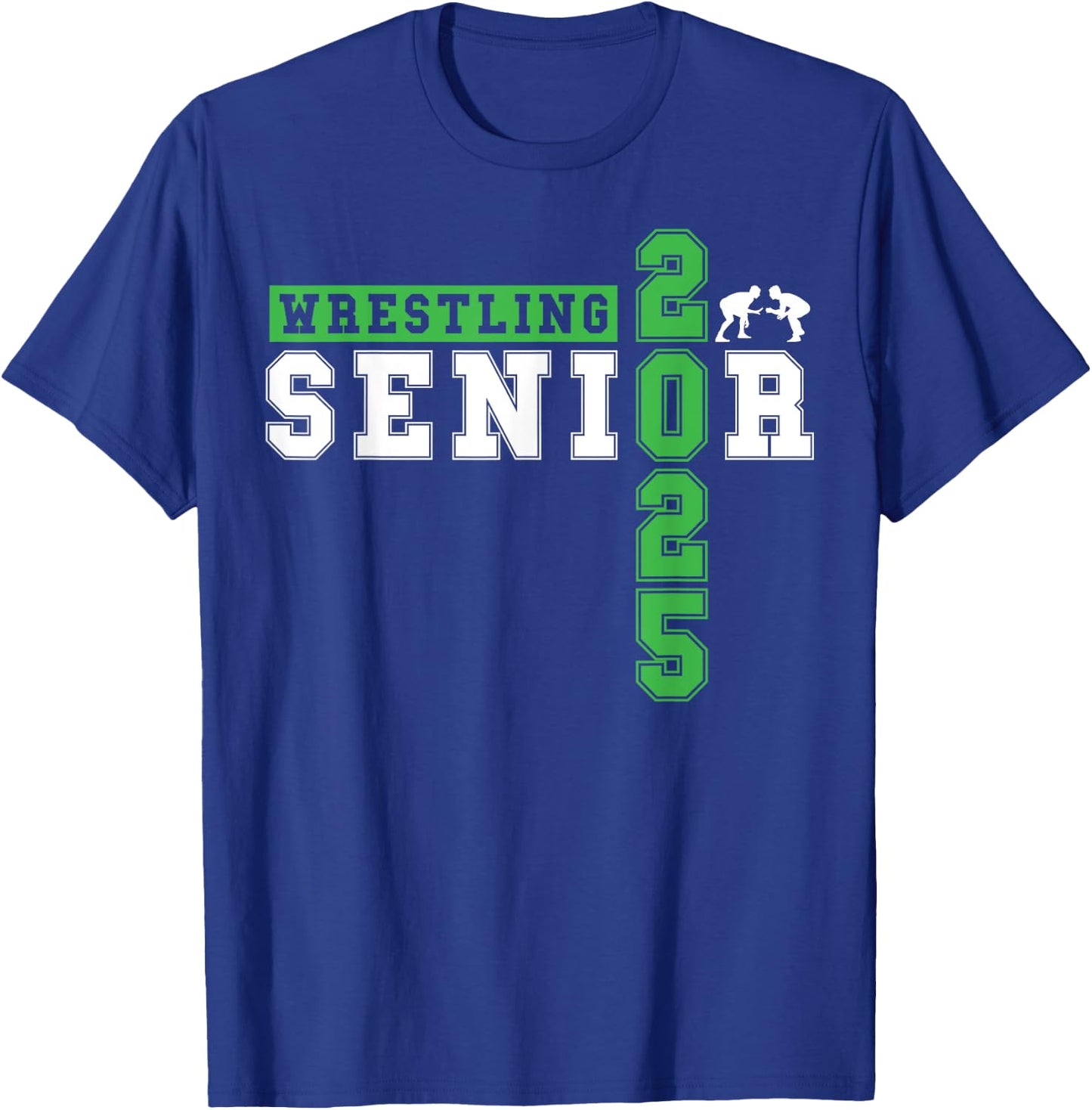 Wrestling Senior Night Wrestling Senior 2025 Graduation 33 T-Shirt - T-Shirt | Royal