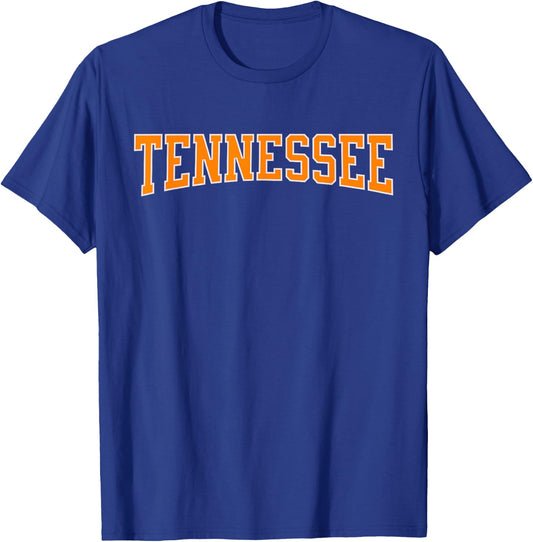 Vintage Orange Print Dark Retro Varsity Tennessee T-Shirt - T-Shirt | Royal