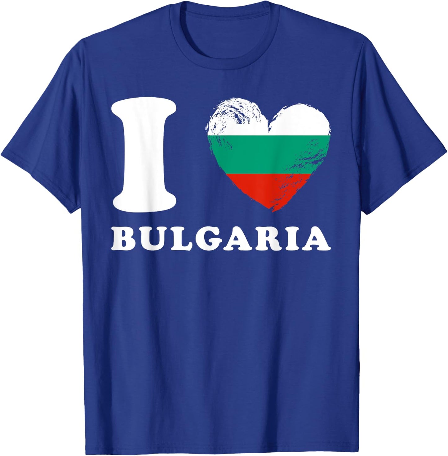 I Love Bulgaria - Heart Flag Bulgaria T-Shirt - T-Shirt | Royal