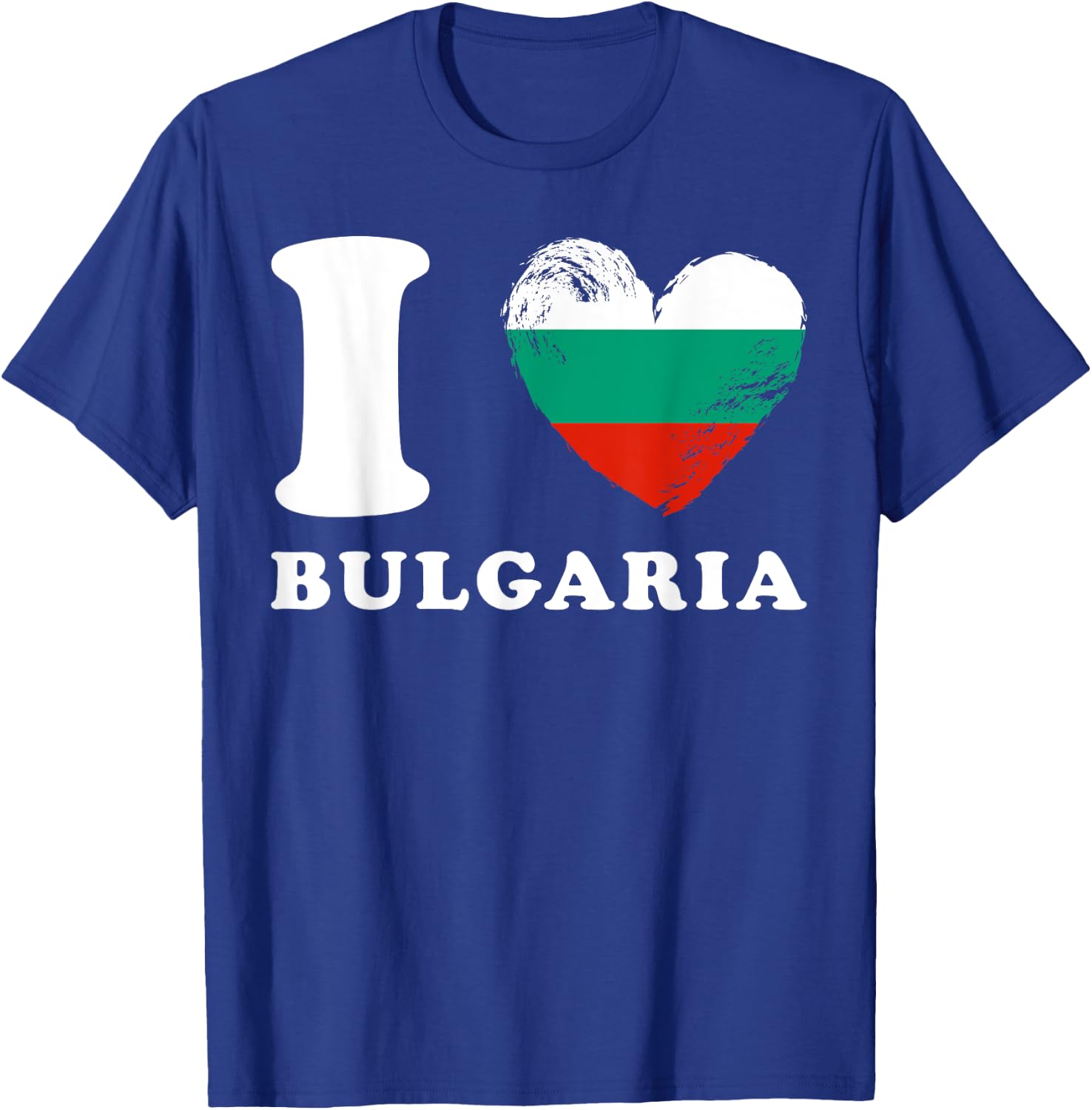 I Love Bulgaria - Heart Flag Bulgaria T-Shirt - T-Shirt | Royal