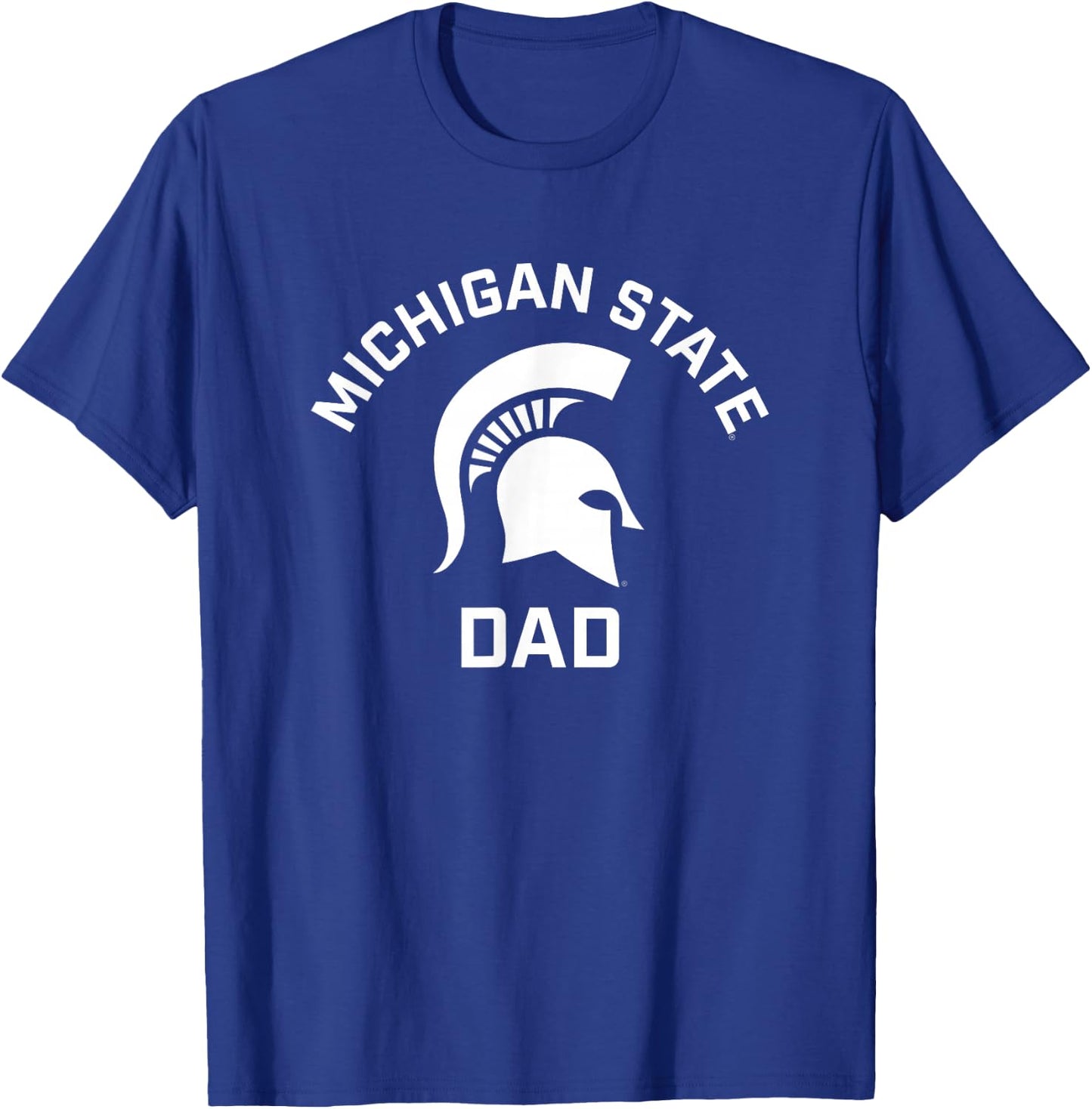 Michigan State MSU Spartans Arched Dad T-Shirt - T-Shirt | Royal