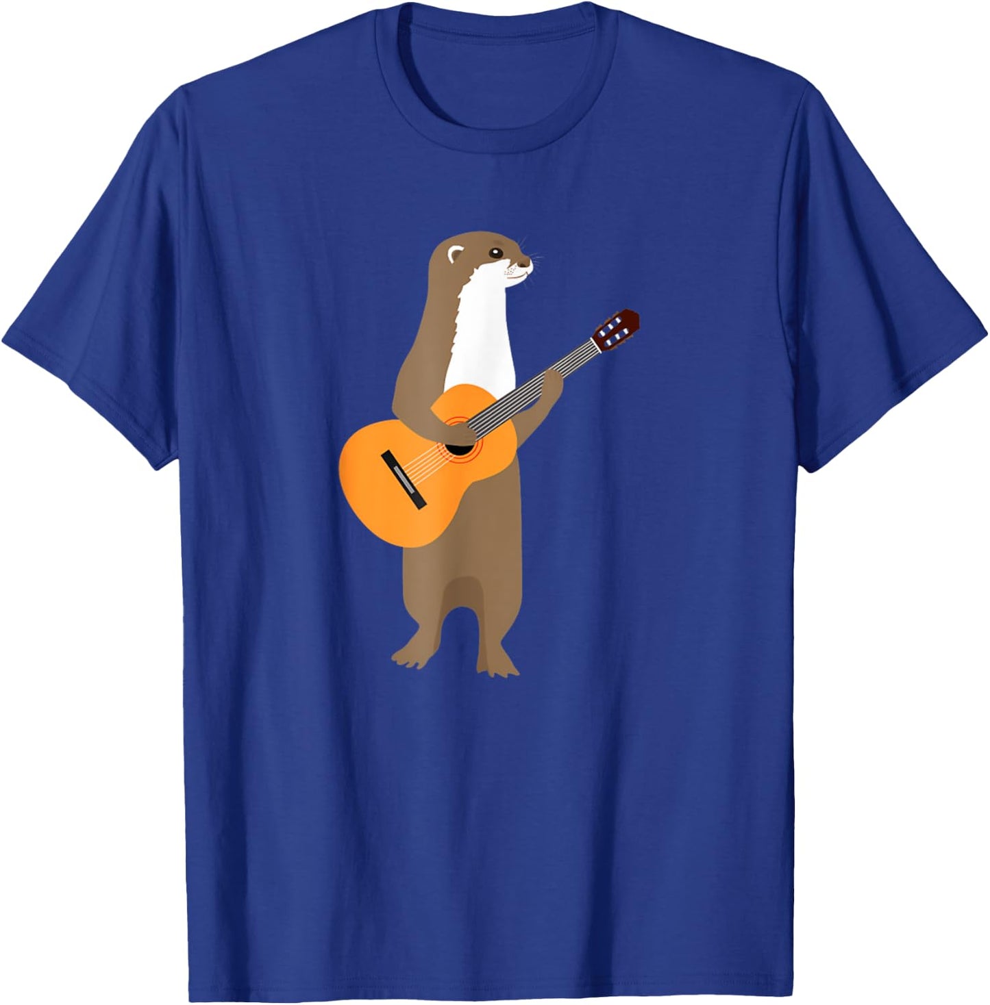 Guitar Otter Animal Musical Funny Cute Otter Band T-Shirt - T-Shirt | Royal