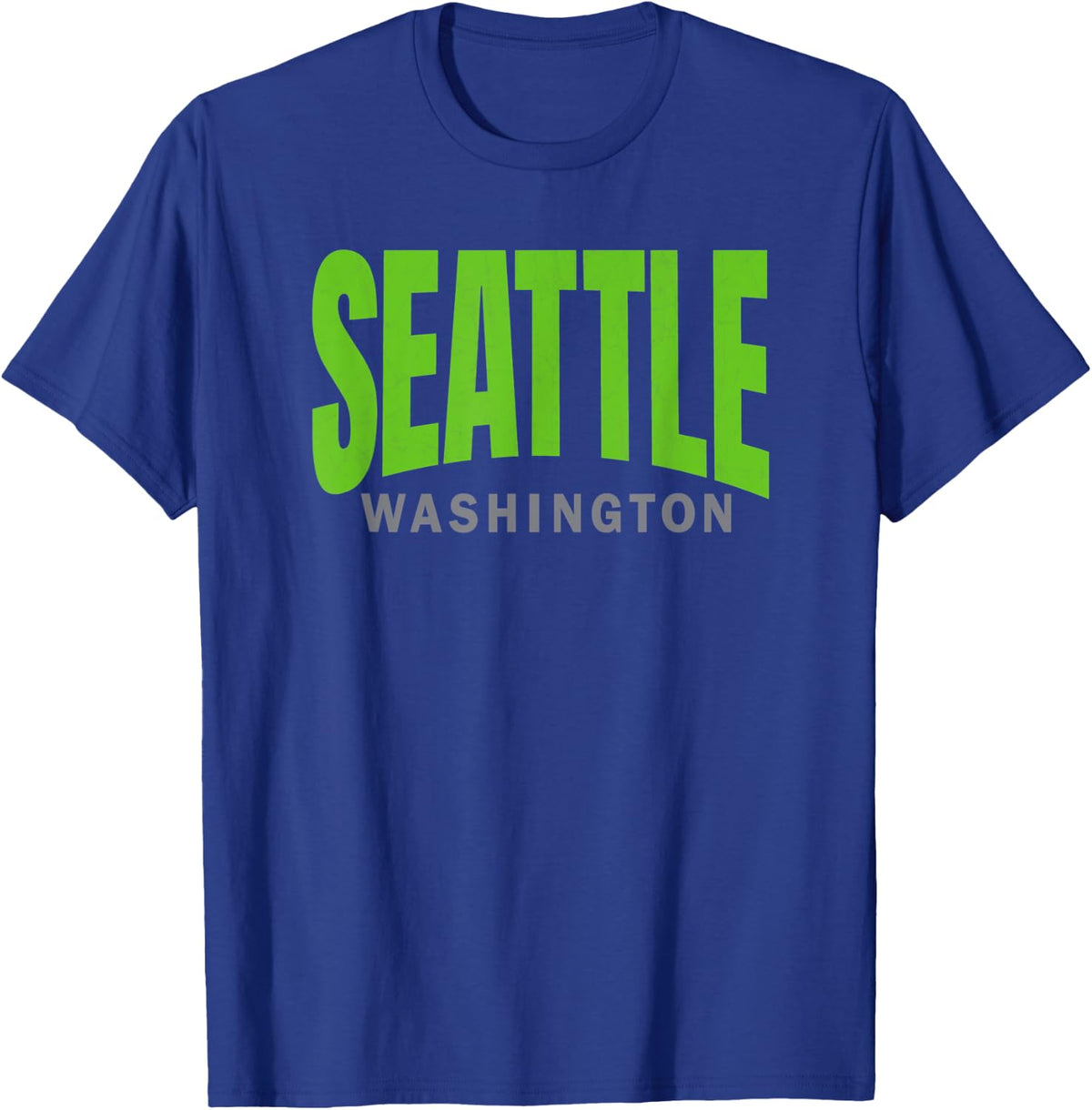Bright-Green Seattle Arc Cuved Seattle Lime-Green Classic T-Shirt - T-Shirt | Royal