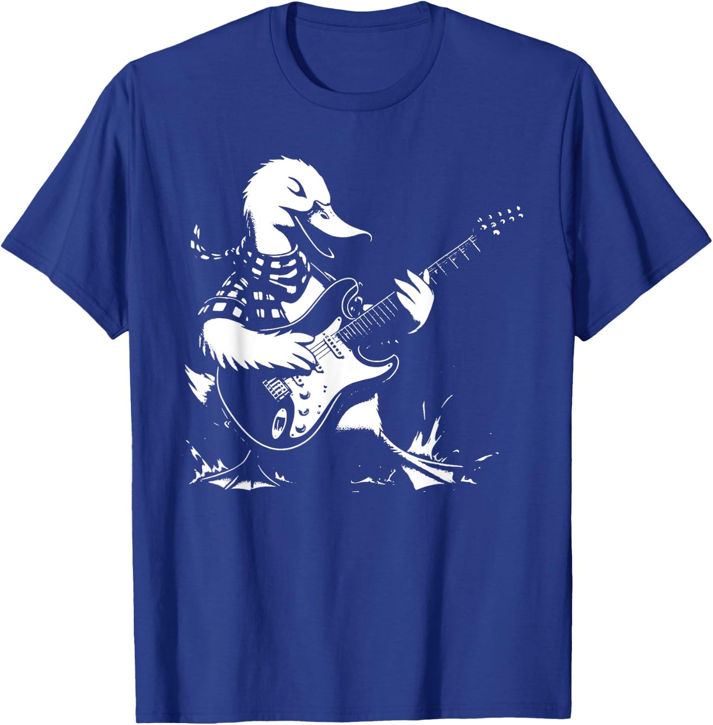 Duck Playing Bass Guitar Shirt Animal Playing Guitar T-Shirt - T-Shirt | Royal