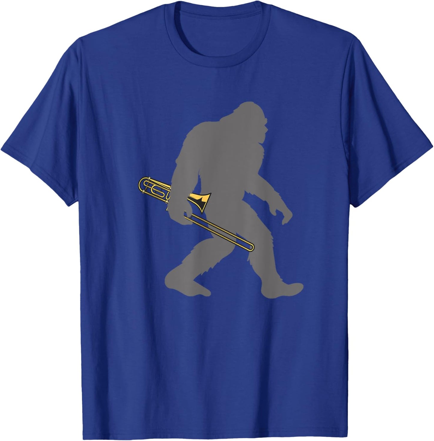 Funny Trombonist Bigfoot musician with Trombone T-Shirt - T-Shirt | Royal