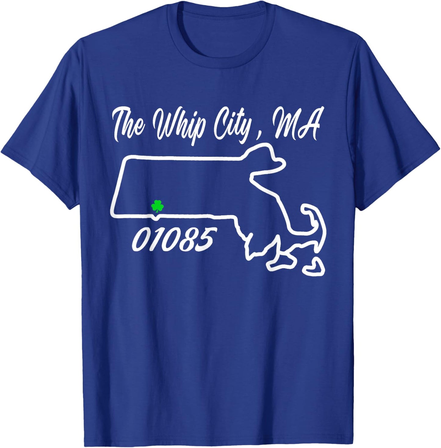The Whip City, MA 01085 Cool State Pride T-Shirt - T-Shirt | Royal