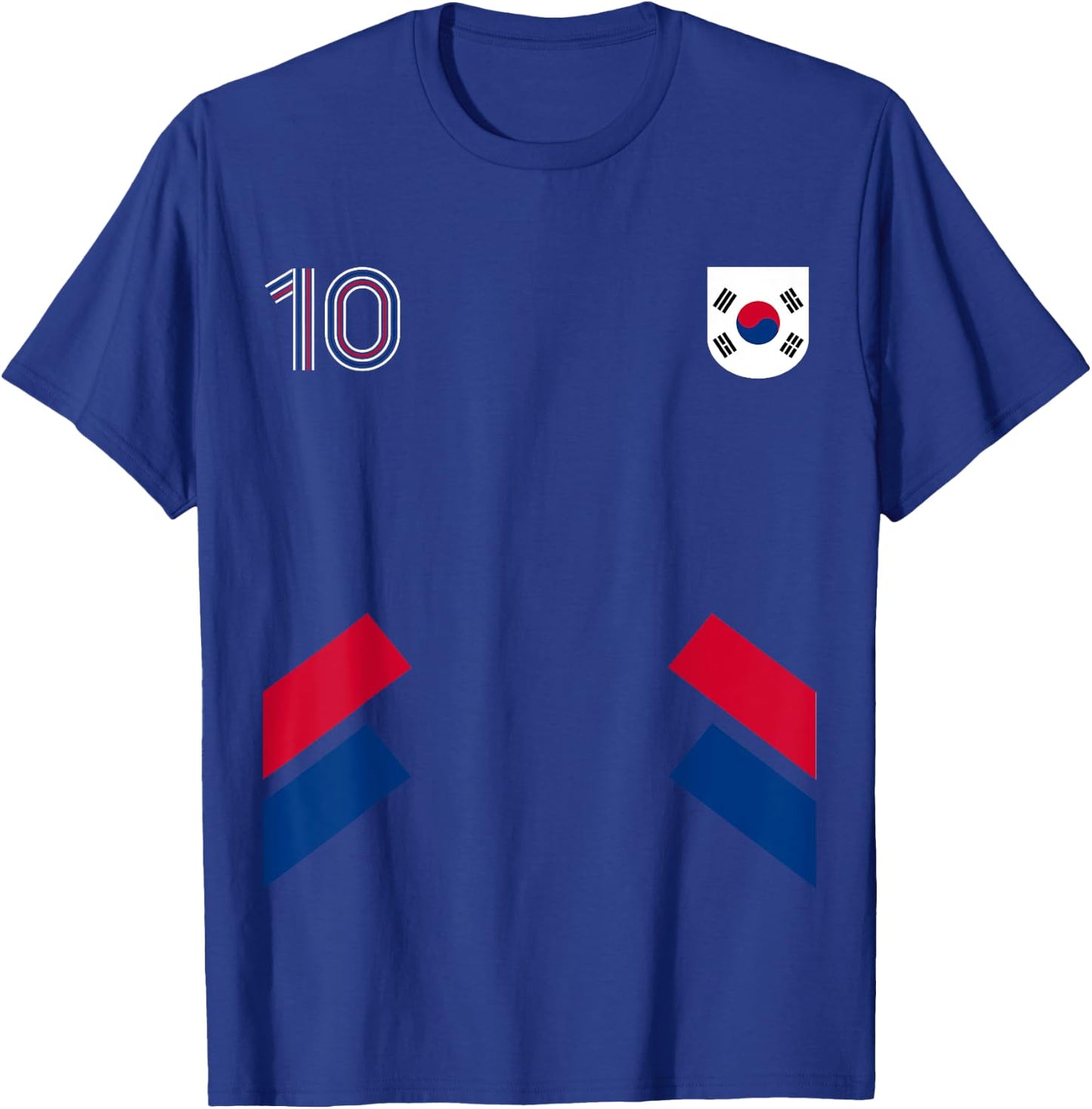 Retro10 South Korea Football South Korea Soccer Flag T-Shirt - T-Shirt | Royal