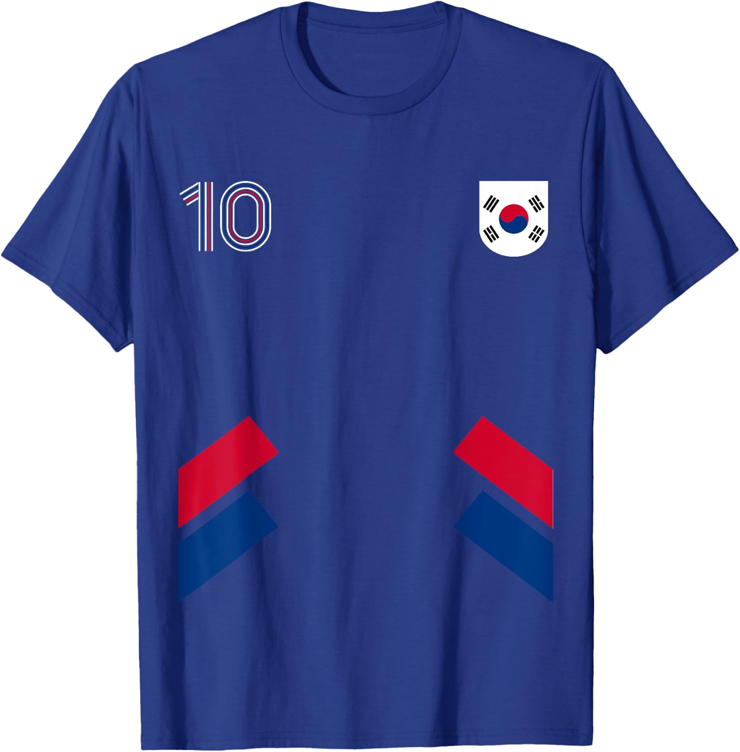 Retro10 South Korea Football South Korea Soccer Flag T-Shirt - T-Shirt | Royal