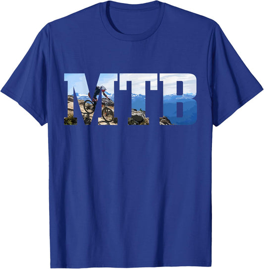 MTB Mountain Bike Cycling Bicycle Mountain Biking Biker T-Shirt - T-Shirt | Royal