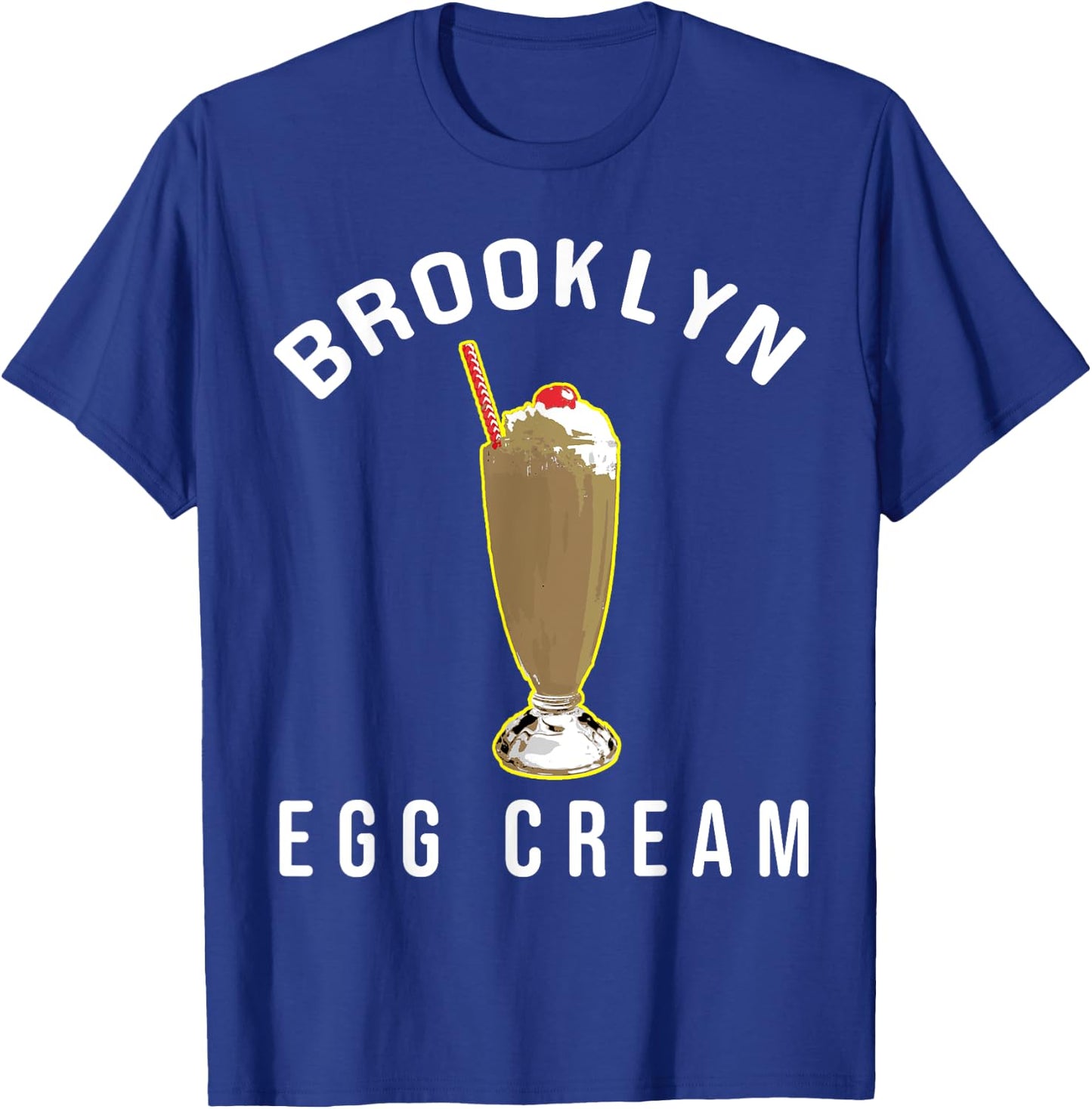 Retro Brooklyn New York Egg Cream NY Old School Home T-Shirt - T-Shirt | Royal