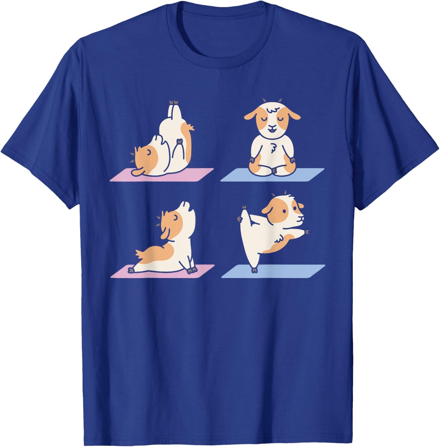 Goat Cute Yoga Animal Poses Yogi Goat Yoga T-Shirt - T-Shirt | Royal