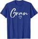 Gran Gifts Grandma Heart Mother's Day Gran T-Shirt - T-Shirt | Royal