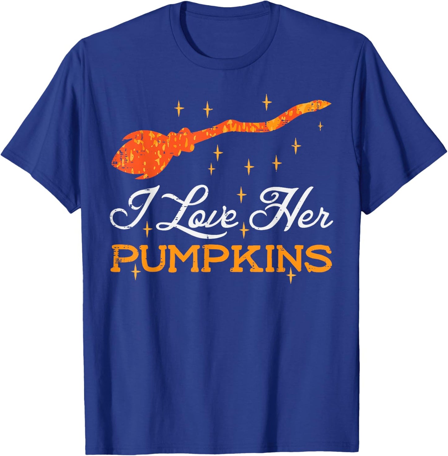Halloween I Love Her Pumpkins Matching Couple Costume Men T-Shirt - T-Shirt | Royal