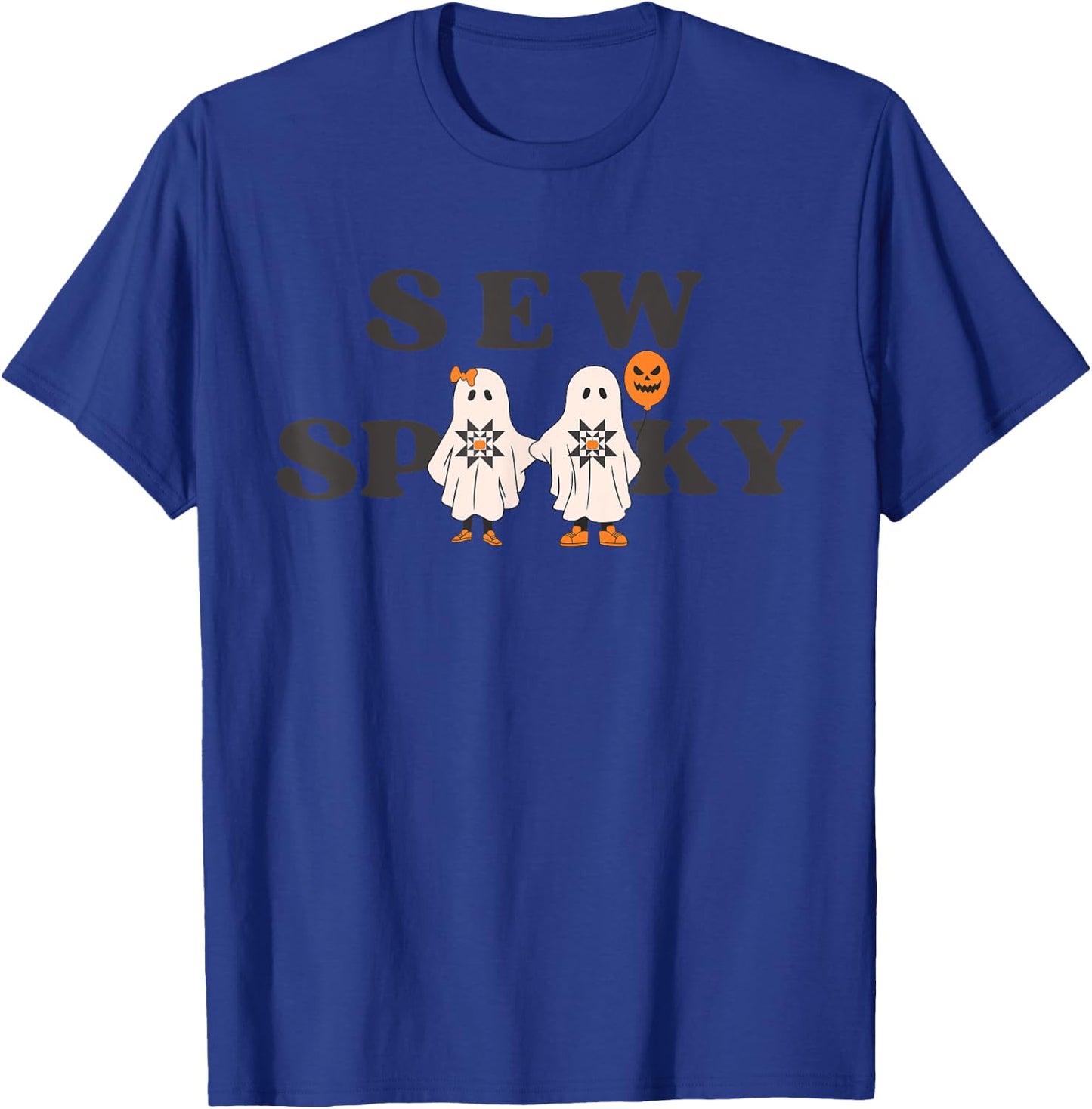 Sew Spooky Halloween Sewing Sew Spooky Ghost Quilt T-Shirt - T-Shirt | Royal