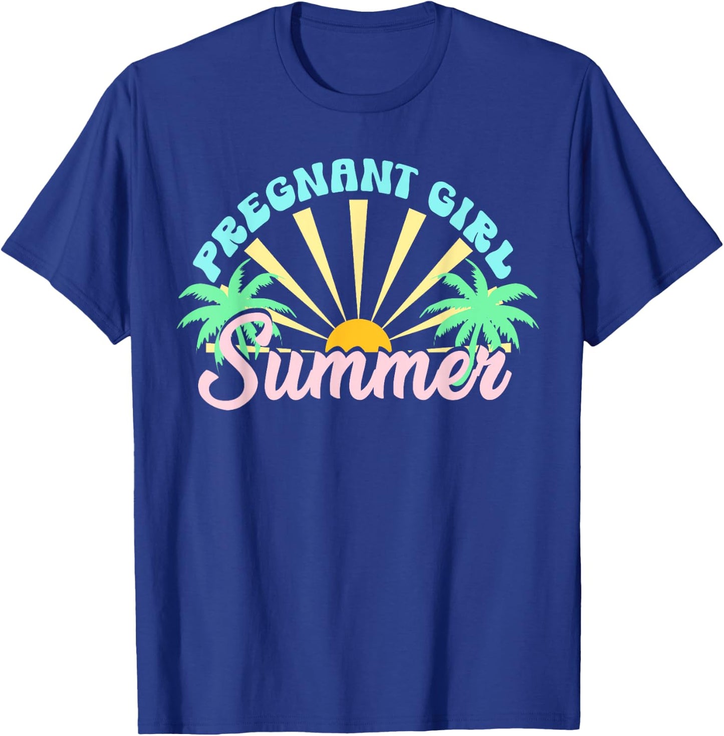 Pregnant Girl Summer T-Shirt - T-Shirt | Royal
