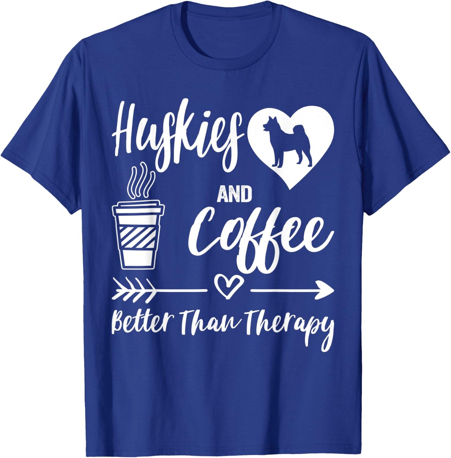 Huskies And Coffee Husky Mom Husky Dad Coffee Husky Dog T-Shirt - T-Shirt | Royal