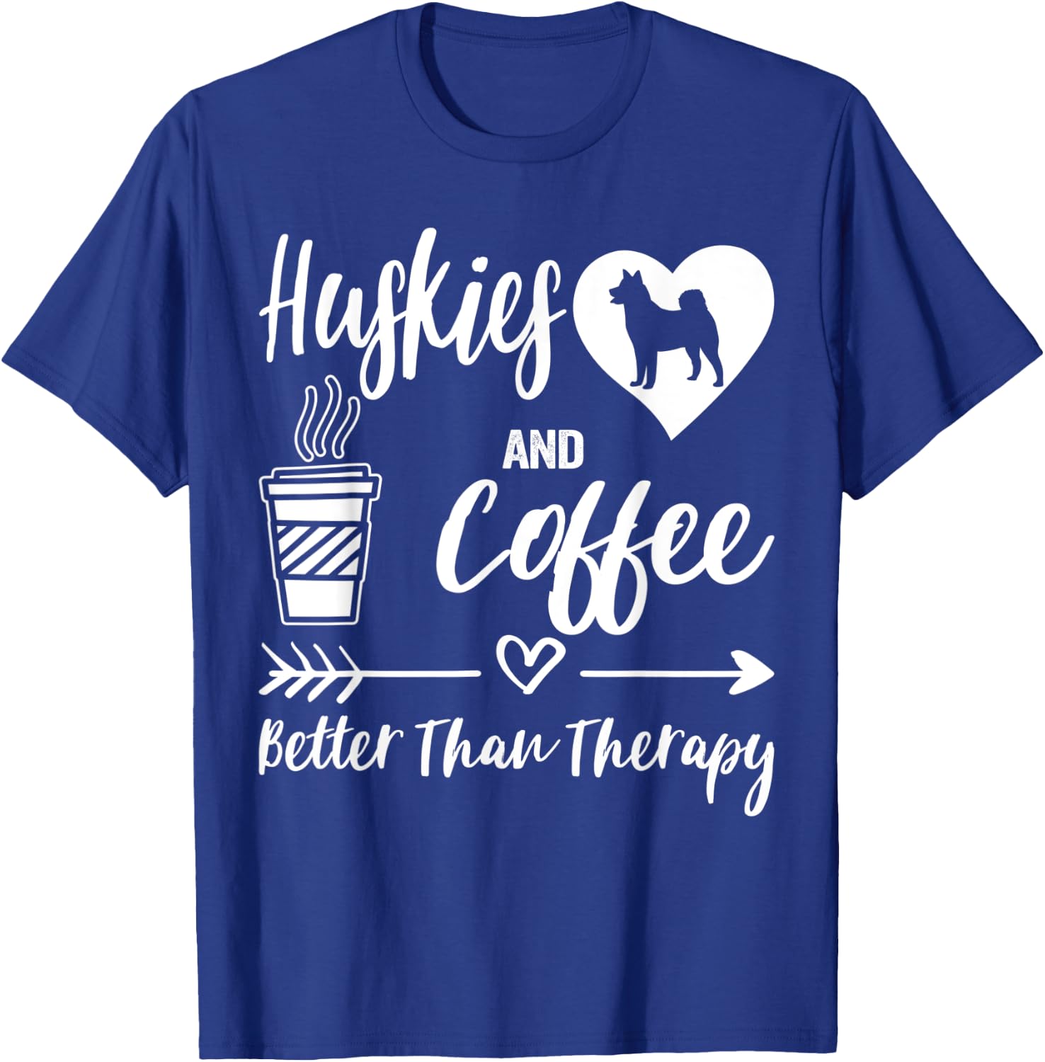 Huskies And Coffee Husky Mom Husky Dad Coffee Husky Dog T-Shirt - T-Shirt | Royal
