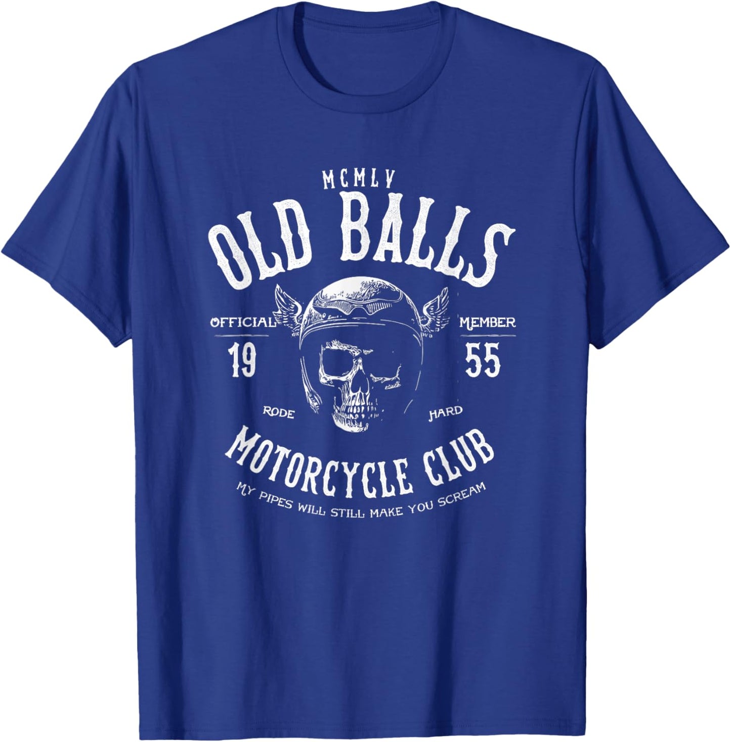 Vintage Motorcycle Birthday for 1955 Men's 70th Birthday T-Shirt - T-Shirt | Royal