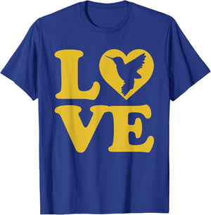 Cute Love Humminbirds T-Shirt - T-Shirt | Royal