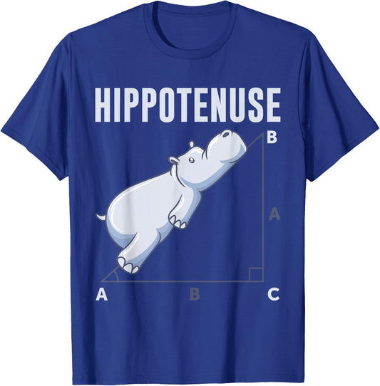 Mathematics Hippotenuse Maths Set of Pythagora's Geometry T-Shirt - T-Shirt | Royal