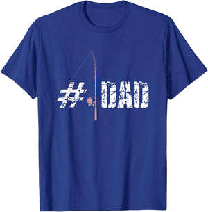 Fishing Dad Number 1 T Shirt Fathers Day Daddy Fish Gift T-Shirt - T-Shirt | Royal