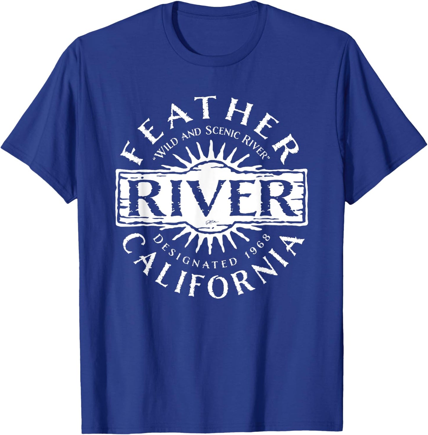 Feather River, California T-Shirt - T-Shirt | Royal
