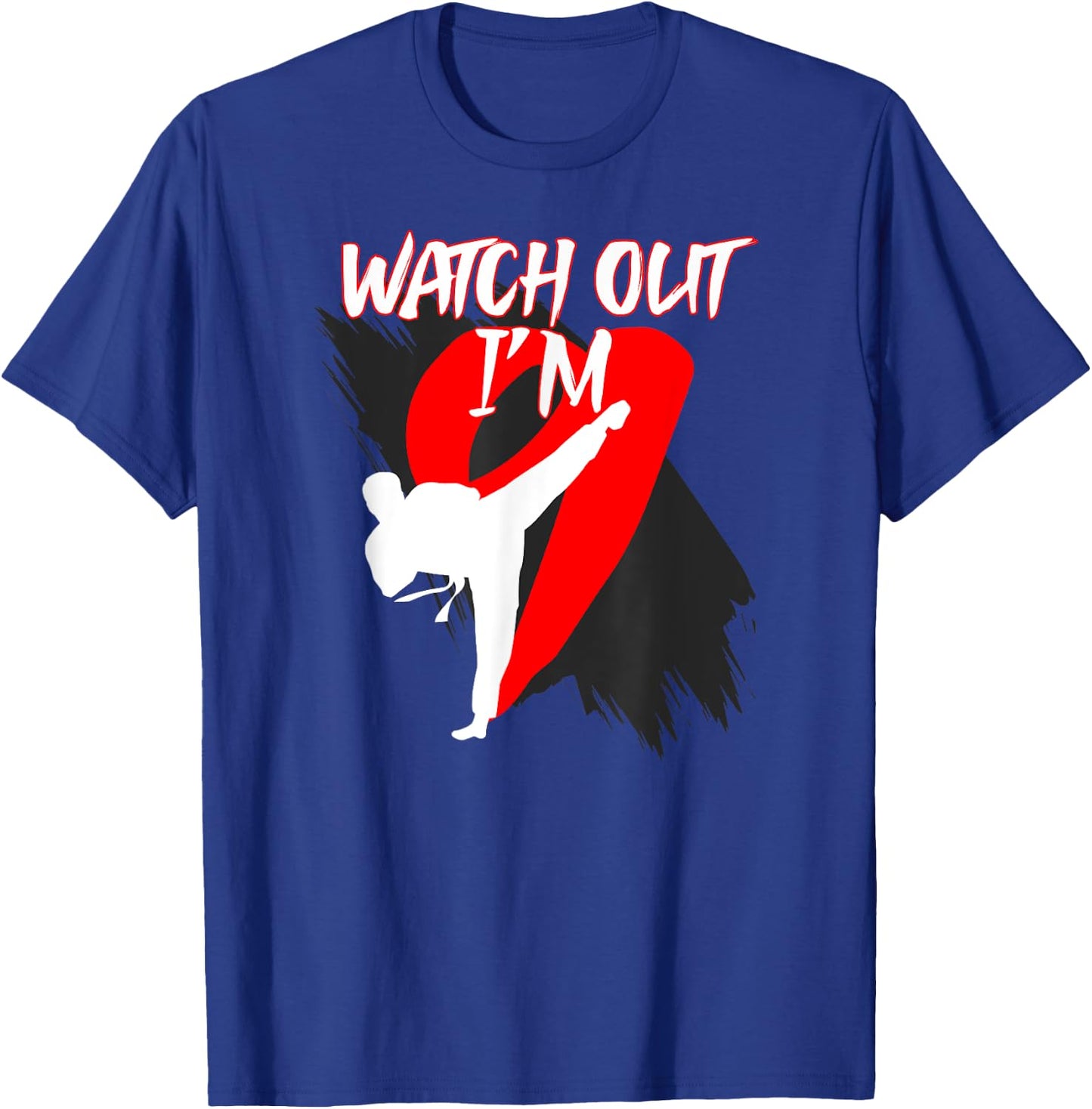 9th Birthday Party Taekwondo 9 Year Old Taekwondo Fighter T-Shirt - T-Shirt | Royal