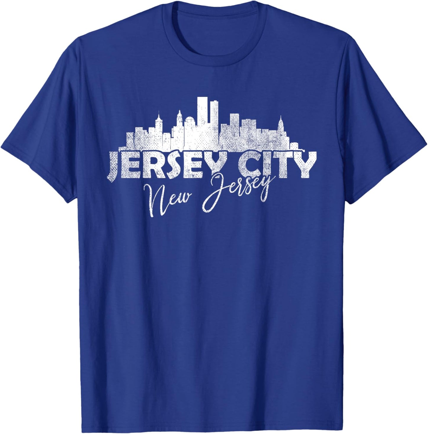 Jersey City New Jersey NJ | Skyline T-Shirt - T-Shirt | Royal