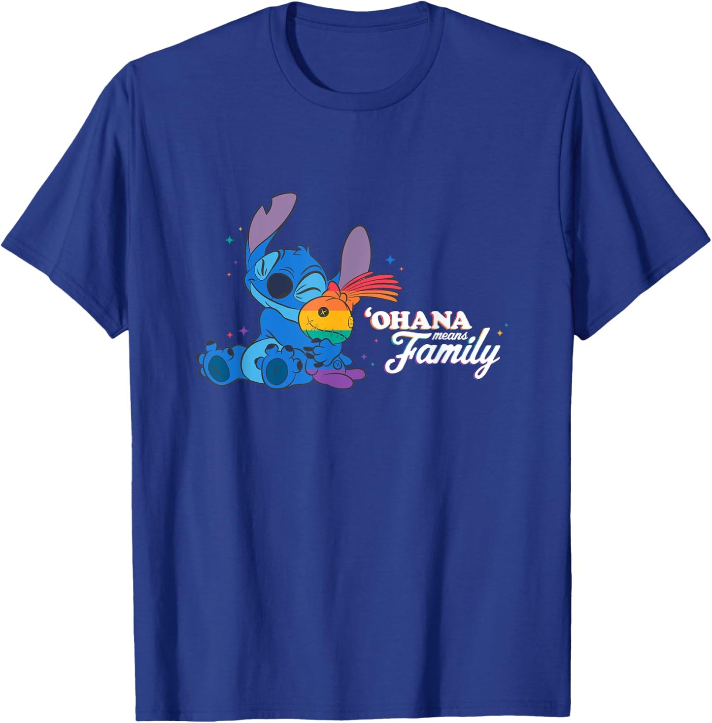 Disney Lilo & Stitch Ohana Means Family Rainbow Scrump T-Shirt - T-Shirt | Royal