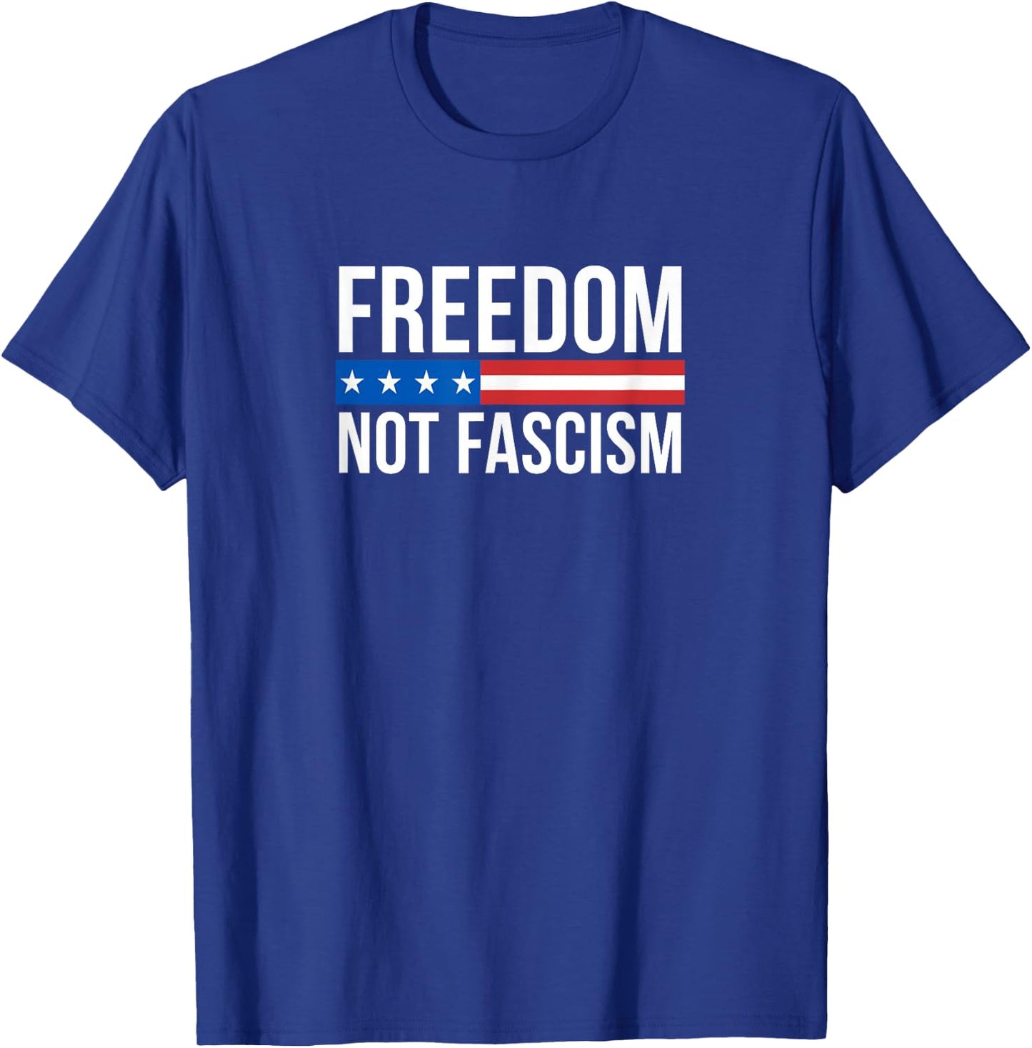 Freedom Not Fascism - Black Classic Fit Sleeveless - -Adults - Small T-Shirt - T-Shirt | Royal