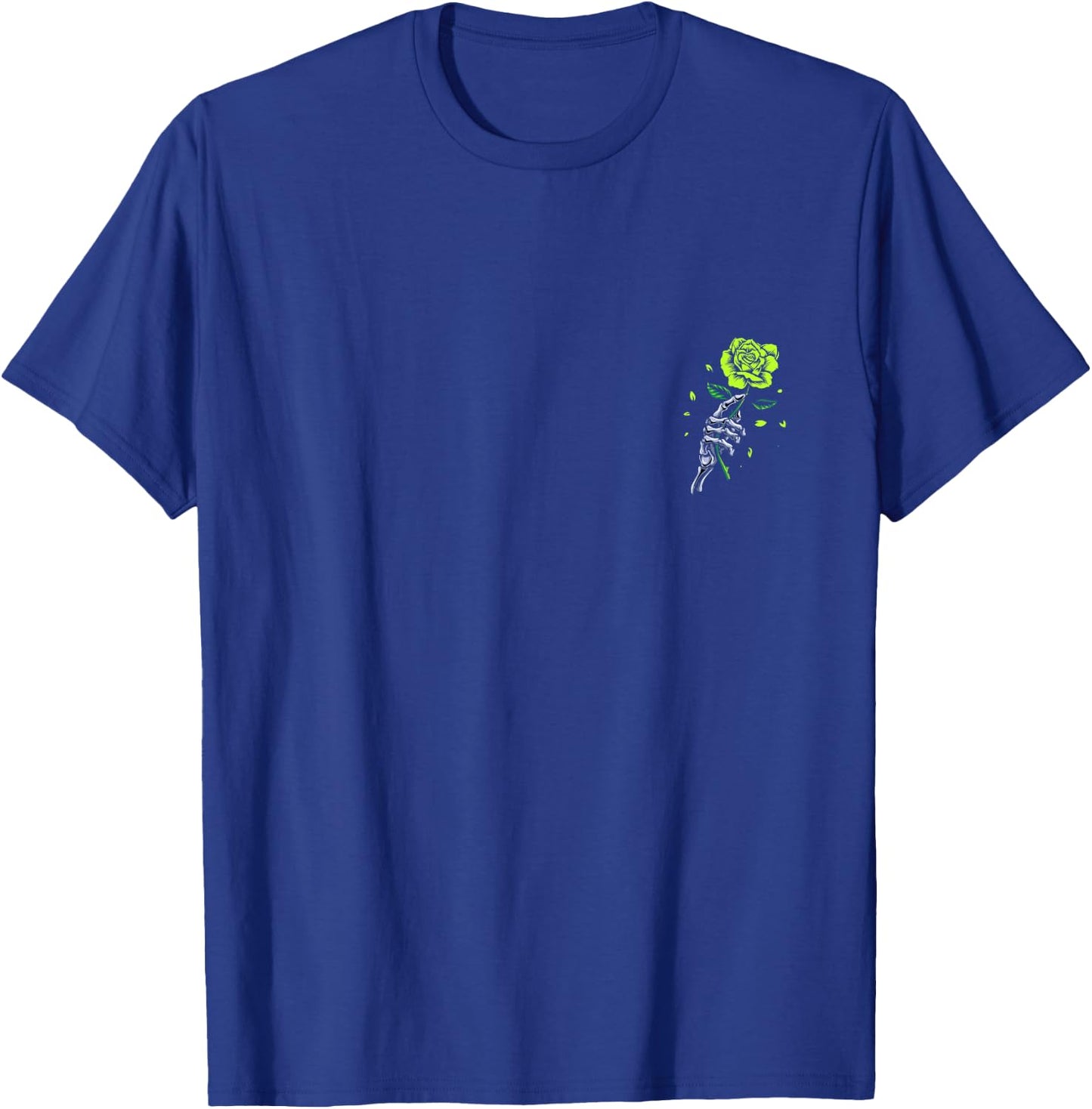 Green Skeletal Last Rose Green Color Graphic T-Shirt - T-Shirt | Royal