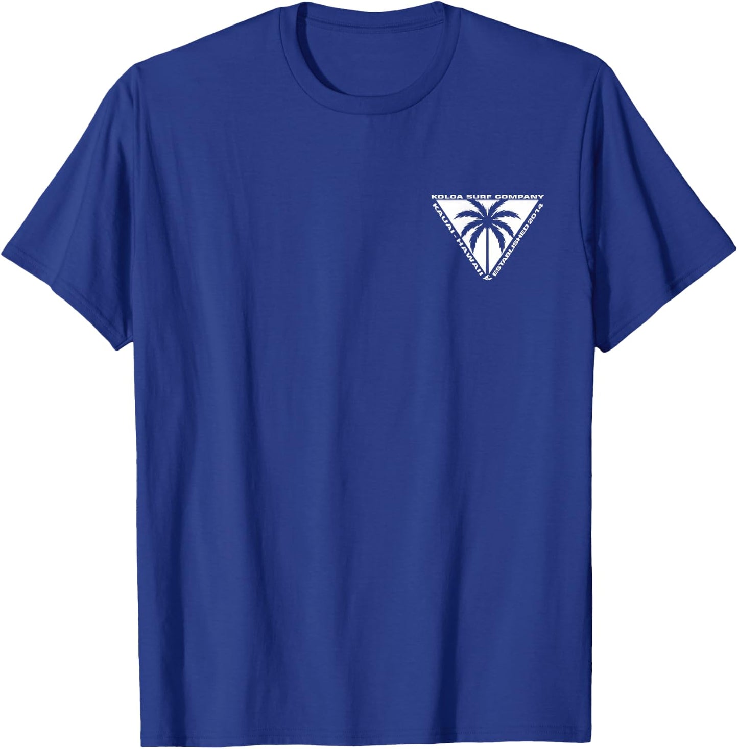 Koloa Surf Triangulated Palm Lightweight, Graphic T-Shirt - T-Shirt | Royal