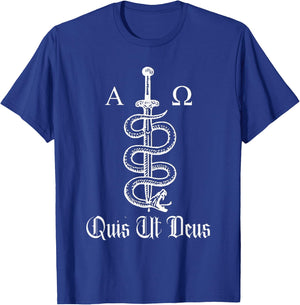 Saint Michael The Archangel Traditional Latin Catholic T-Shirt - T-Shirt | Royal