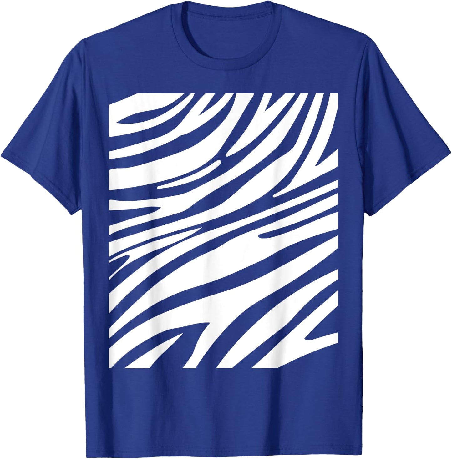 Funny Zebra Print Halloween Striped Animal Easy DIY Costume T-Shirt - T-Shirt | Royal