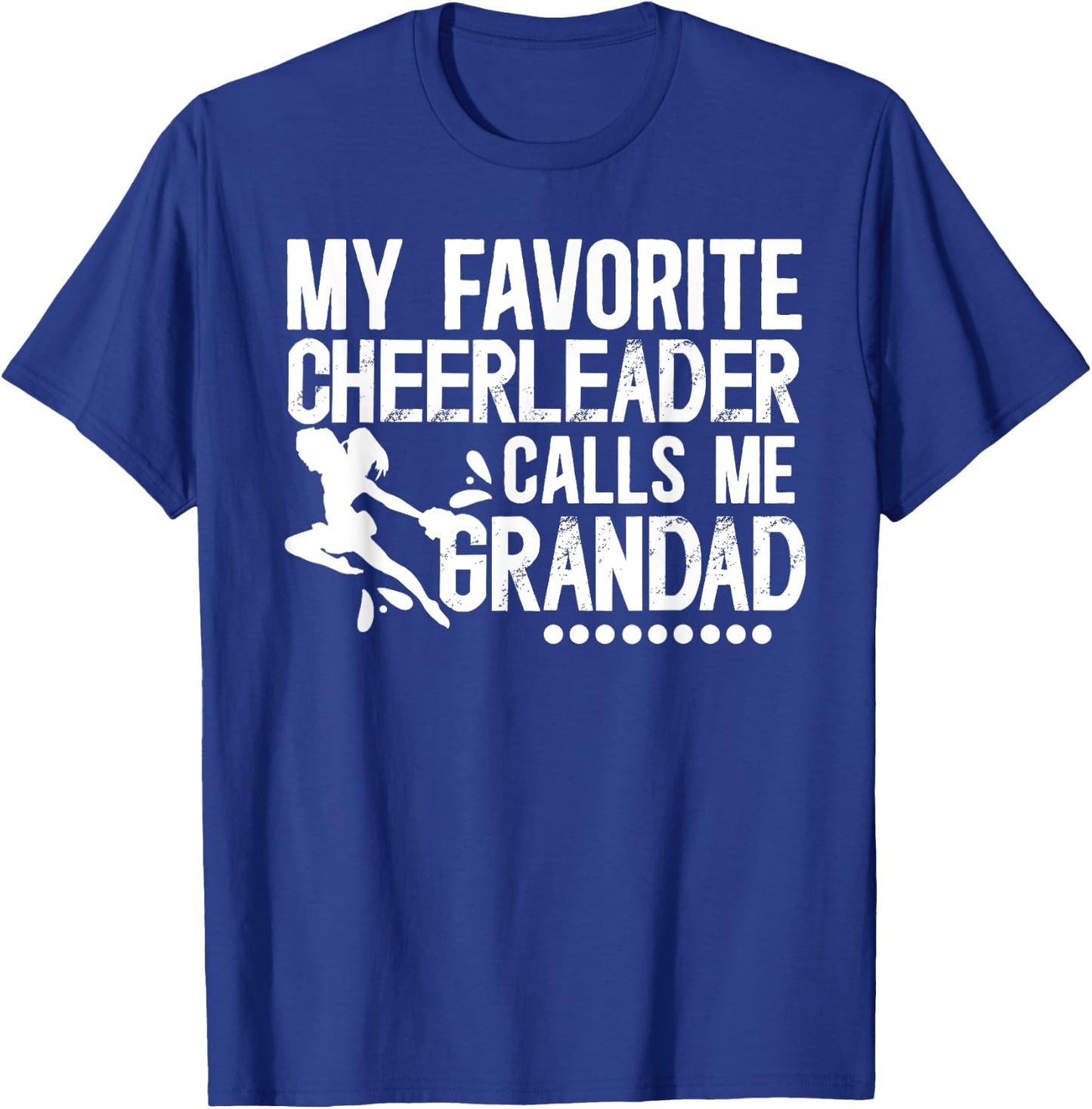 My Favorite Cheerleader Grandad Cheer Grandad Grandpa T-Shirt - T-Shirt | Royal