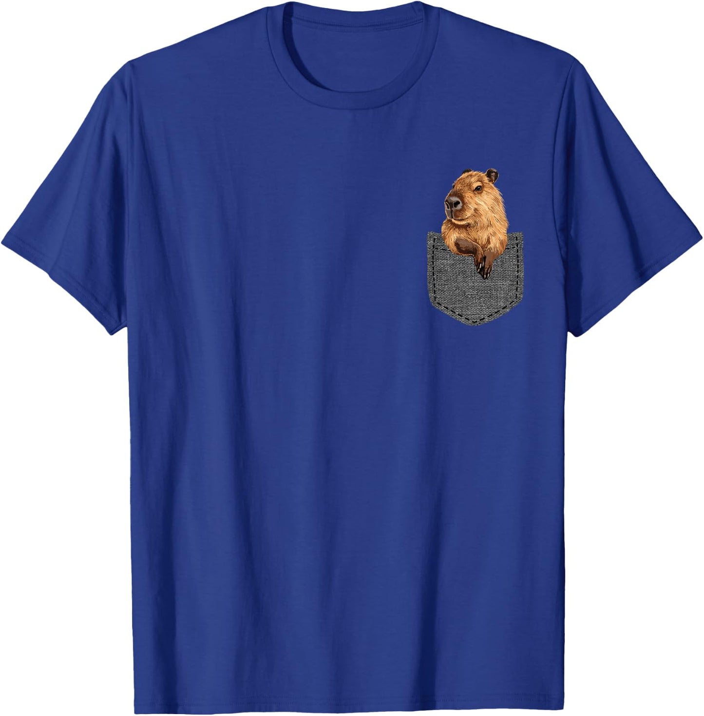 Capybara in Pocket T-Shirt - T-Shirt | Royal