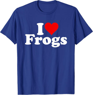I Love Frogs I Heart Frogs T-Shirt - T-Shirt | Royal