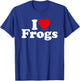 I Love Frogs I Heart Frogs T-Shirt - T-Shirt | Royal