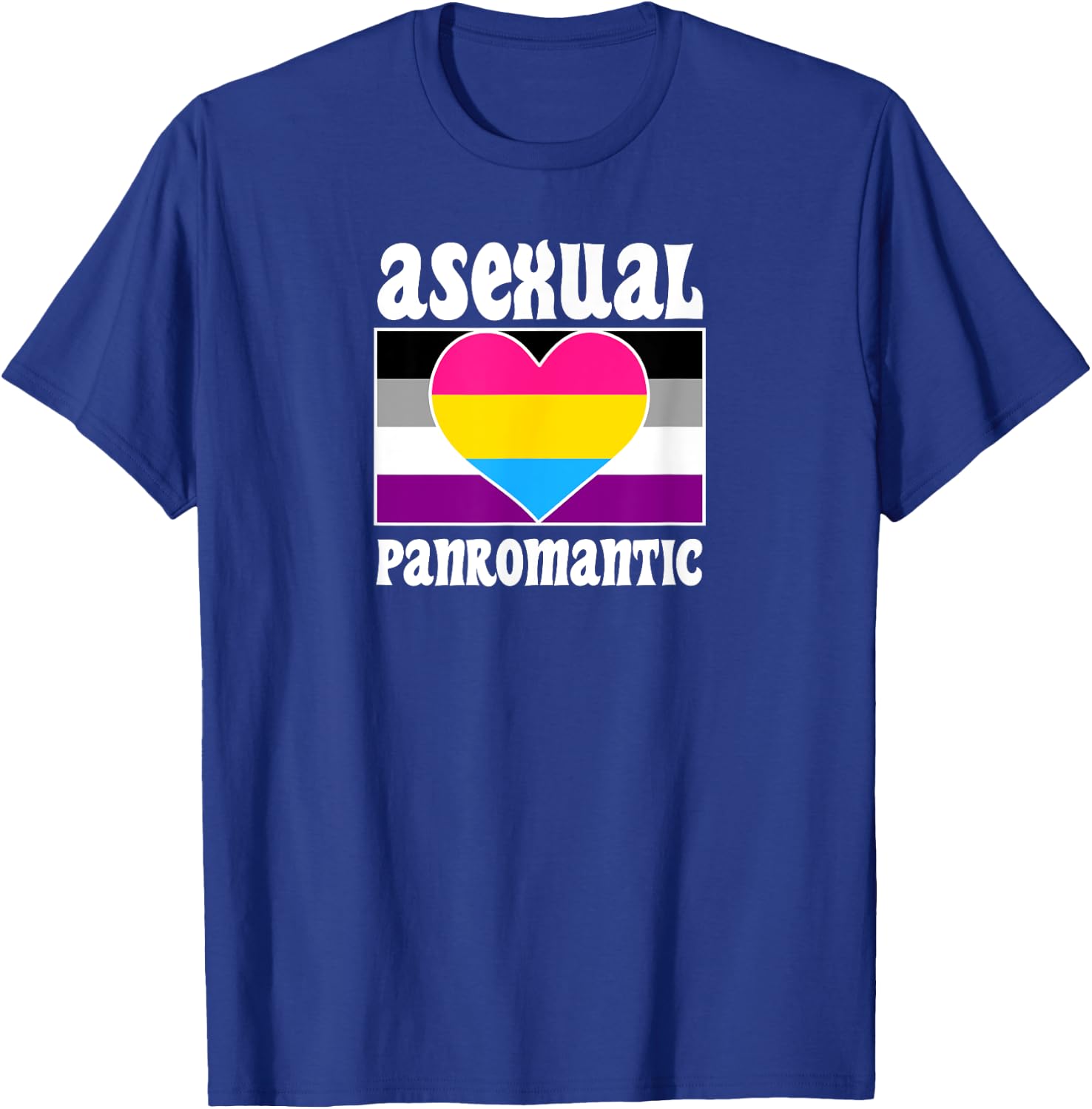 Cute Asexual Panromantic Pride Flag Cute Funny Ace Aesthetic T-Shirt - T-Shirt | Royal