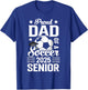 Proud dad of a Soccer senior class of 2025 graduation T-Shirt - T-Shirt | Royal