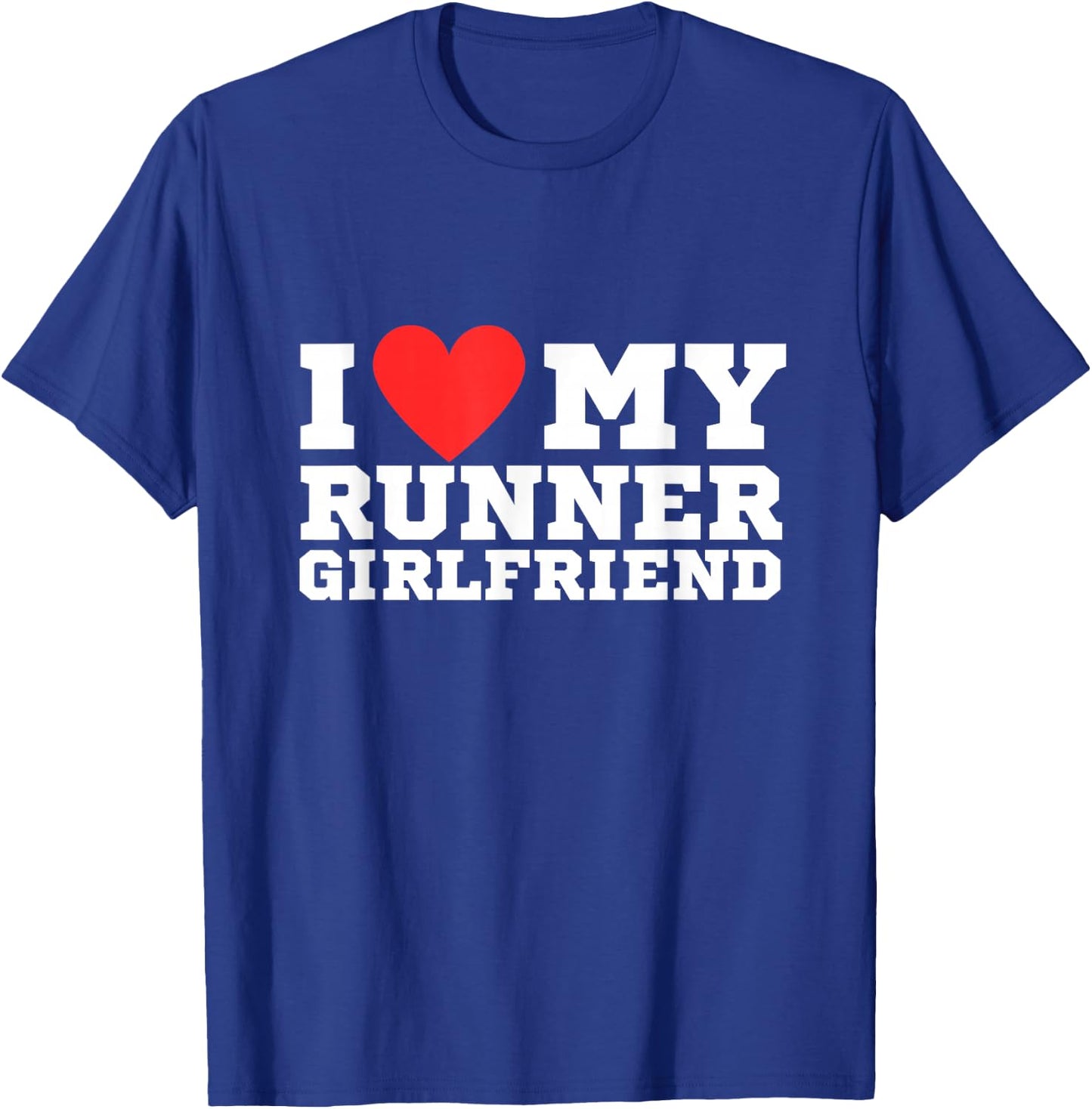 I love my runner girlfriend | y2k | red heart | love T-Shirt - T-Shirt | Royal