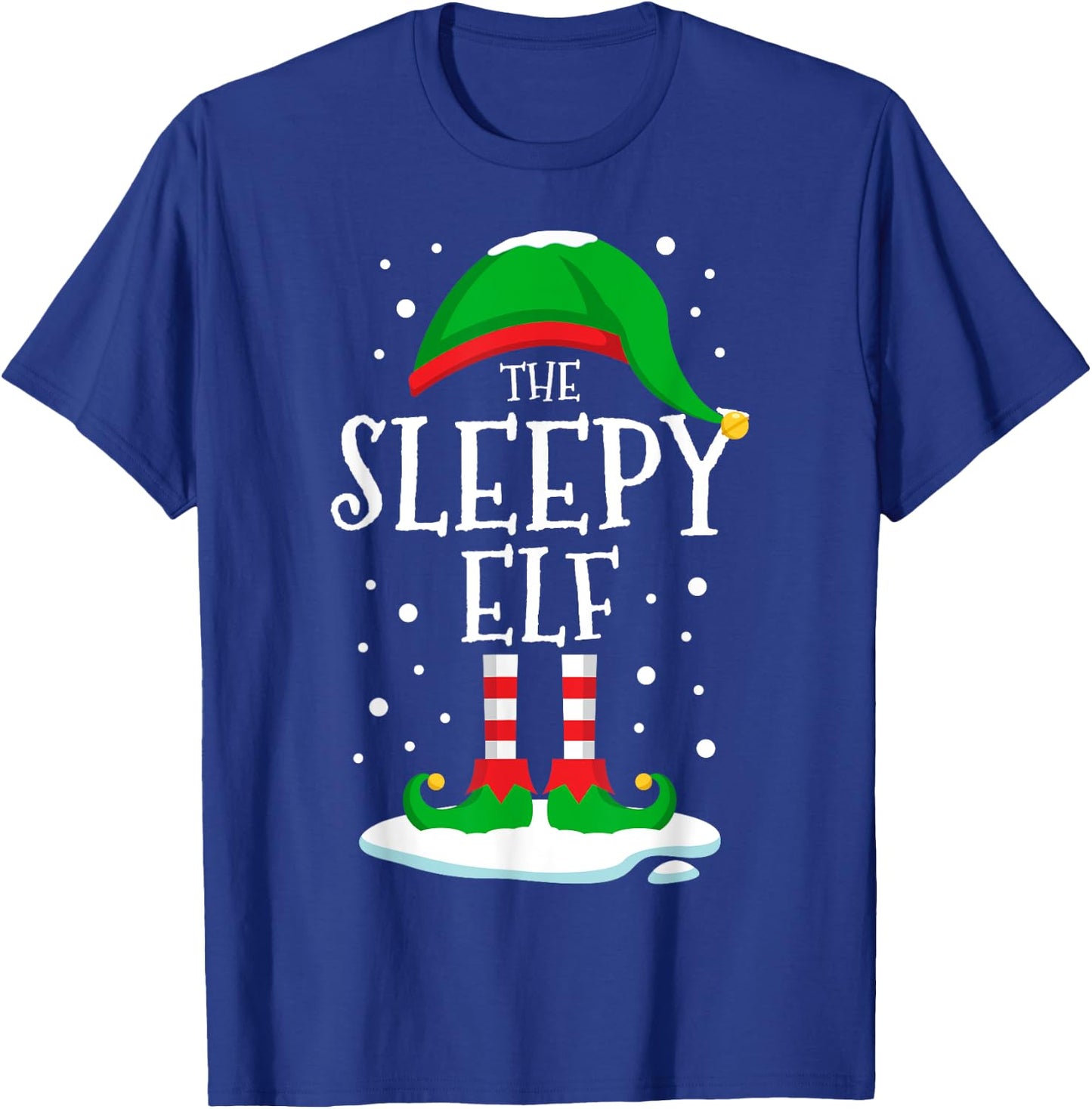 The Sleepy Elf Christmas Family Matching Xmas Group Funny T-Shirt - T-Shirt | Royal