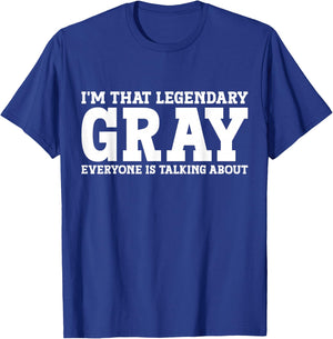Gray Personal Name First Name Funny Gray T-Shirt - T-Shirt | Royal